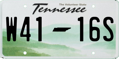 TN license plate W4116S