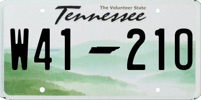 TN license plate W4121O