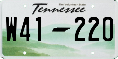 TN license plate W4122O