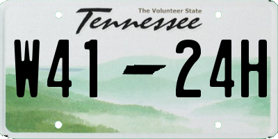 TN license plate W4124H