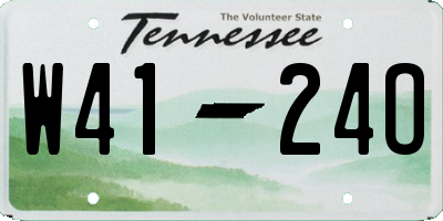 TN license plate W4124O