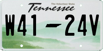 TN license plate W4124V