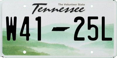 TN license plate W4125L