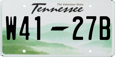 TN license plate W4127B
