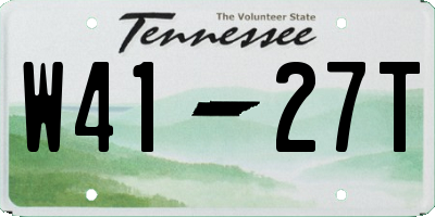 TN license plate W4127T