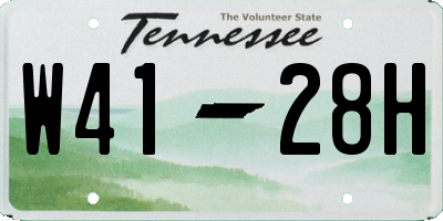 TN license plate W4128H