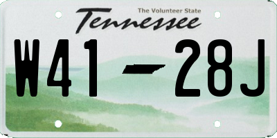 TN license plate W4128J