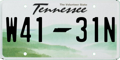 TN license plate W4131N