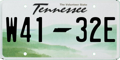 TN license plate W4132E