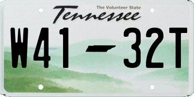 TN license plate W4132T