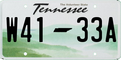 TN license plate W4133A