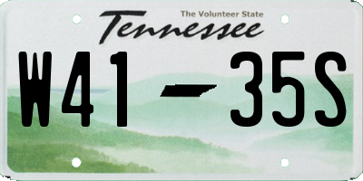 TN license plate W4135S