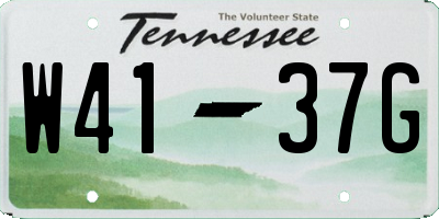 TN license plate W4137G