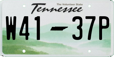 TN license plate W4137P