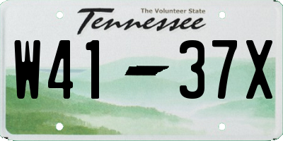 TN license plate W4137X
