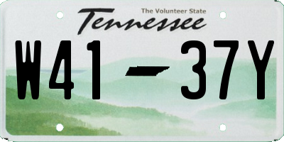 TN license plate W4137Y