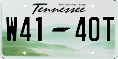 TN license plate W4140T
