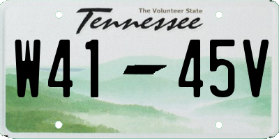 TN license plate W4145V
