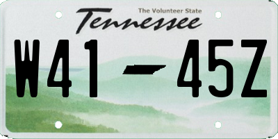 TN license plate W4145Z