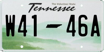 TN license plate W4146A