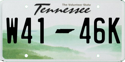 TN license plate W4146K