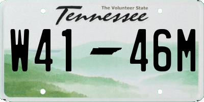 TN license plate W4146M