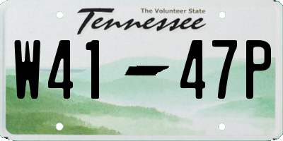 TN license plate W4147P