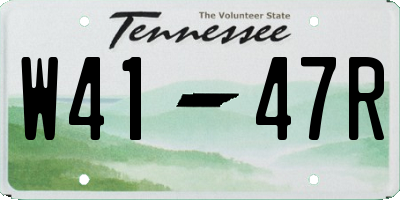 TN license plate W4147R