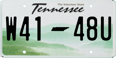 TN license plate W4148U