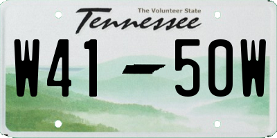 TN license plate W4150W