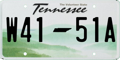 TN license plate W4151A