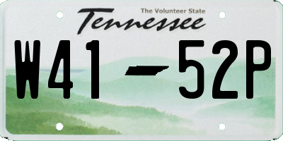 TN license plate W4152P