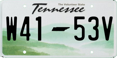 TN license plate W4153V