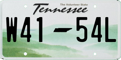 TN license plate W4154L