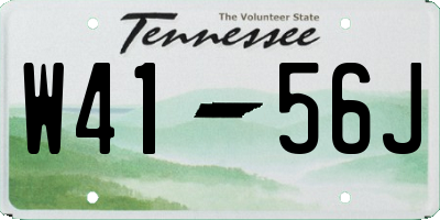 TN license plate W4156J