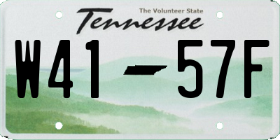 TN license plate W4157F