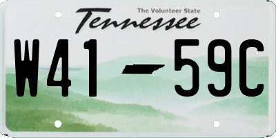 TN license plate W4159C