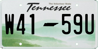 TN license plate W4159U