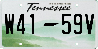 TN license plate W4159V