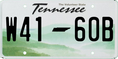 TN license plate W4160B