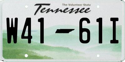 TN license plate W4161I