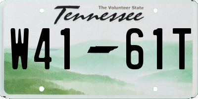 TN license plate W4161T