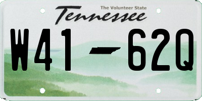 TN license plate W4162Q