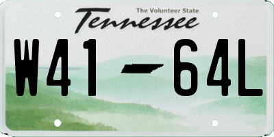 TN license plate W4164L