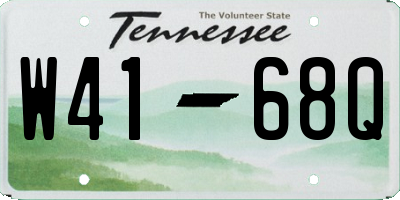 TN license plate W4168Q