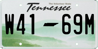 TN license plate W4169M