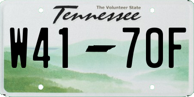 TN license plate W4170F