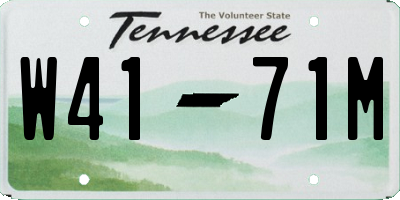 TN license plate W4171M