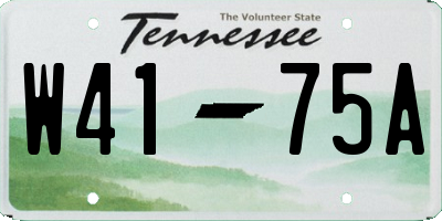 TN license plate W4175A