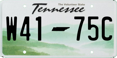 TN license plate W4175C